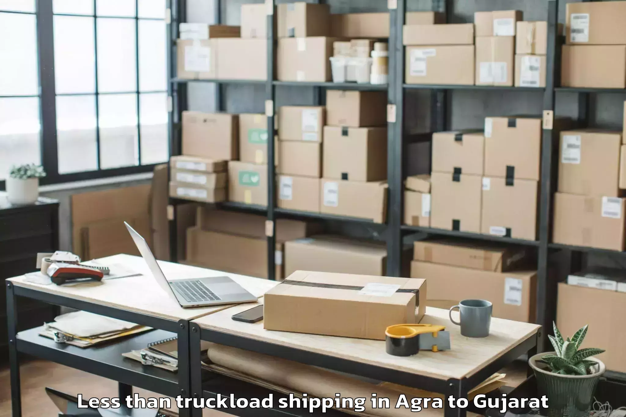 Book Agra to Bhiloda Less Than Truckload Shipping Online